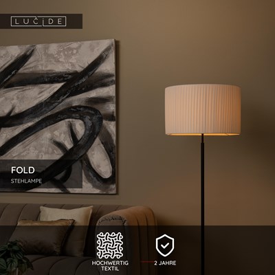 Lucide FOLD - Stehlampe - Ø 45 cm - 1xE27 - Weiß
